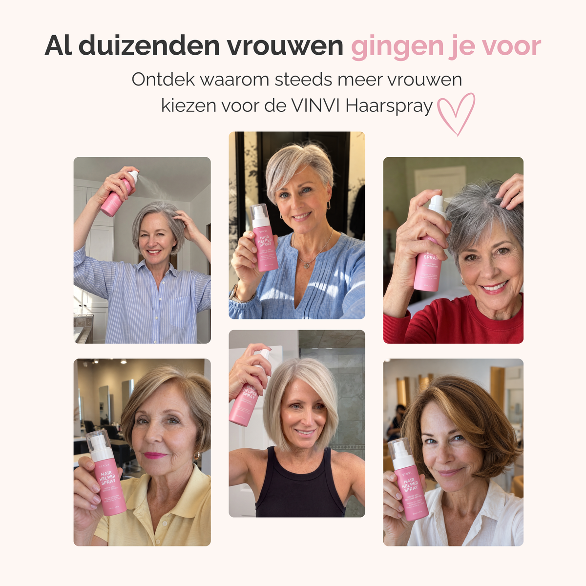 VINVI Hair Growth Spray | Specially developed for the mature scalp after menopause