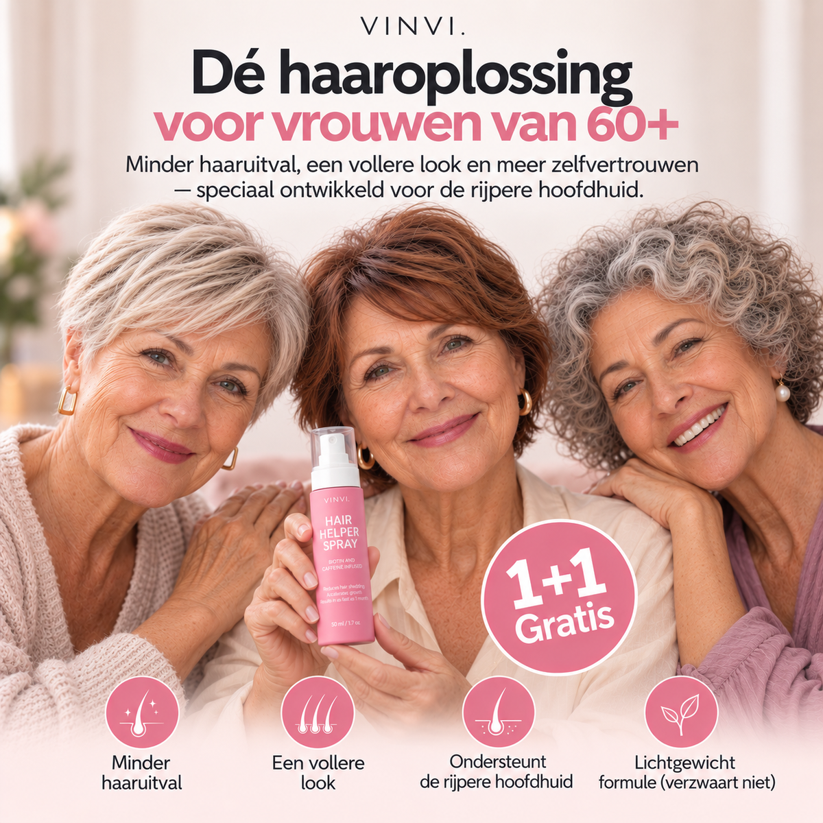 VINVI Hair Growth Spray | Specially developed for the mature scalp after menopause