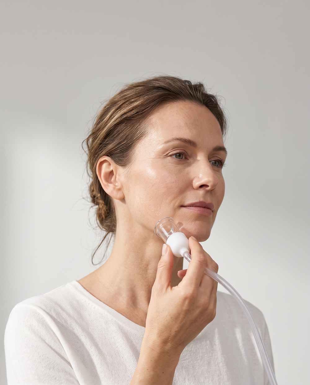 Facial Sculpt Pro entlang der Kieferlinie angewendet
